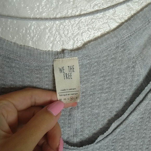 Free People We The Free Catalina Thermal Top Blouse sz M - Picture 6 of 8